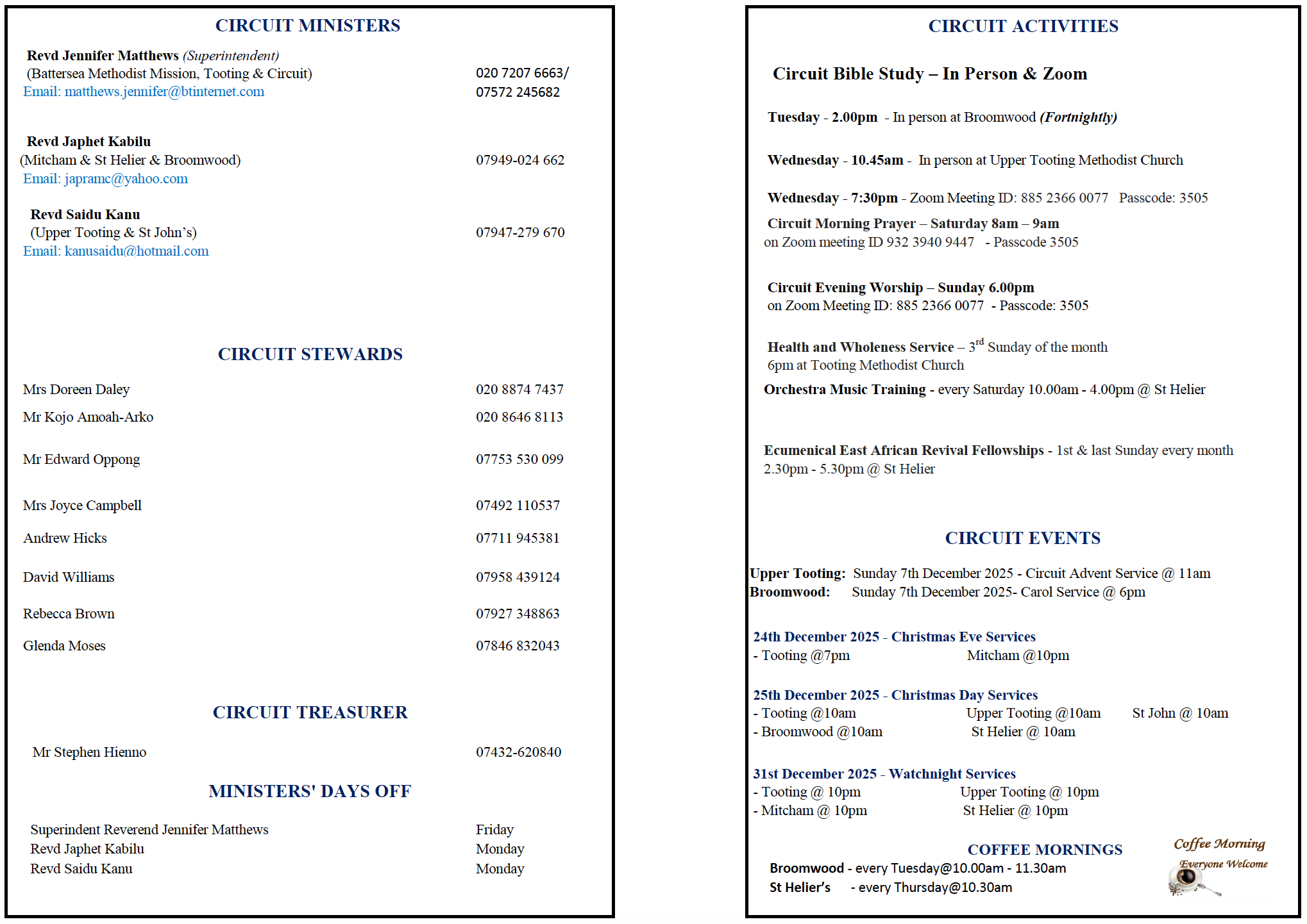 Battersea and Wandle Circuit Information